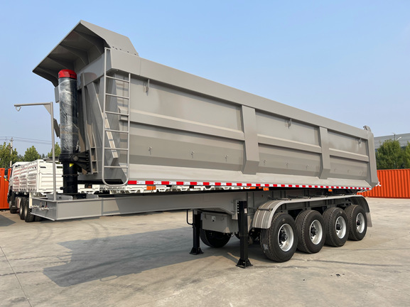Single Tyre 4 Axle U Shape Dump Trailer