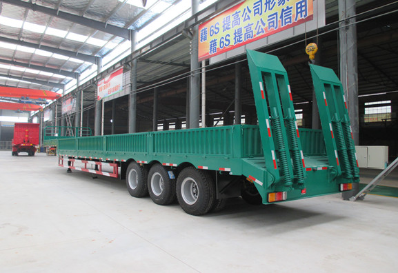 Multi-function Low Flatbed Semi Trailer With Detachable Side