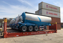 Deliver New Model Cement Trailer To Qingdao Port For Shipping